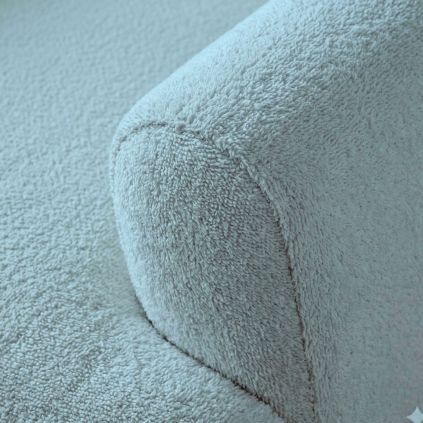 ZenLiving 3 Seater Sofa Boucle Blue