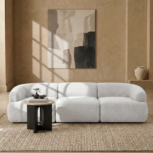 ZenLiving 3 Seater Sofa Beige