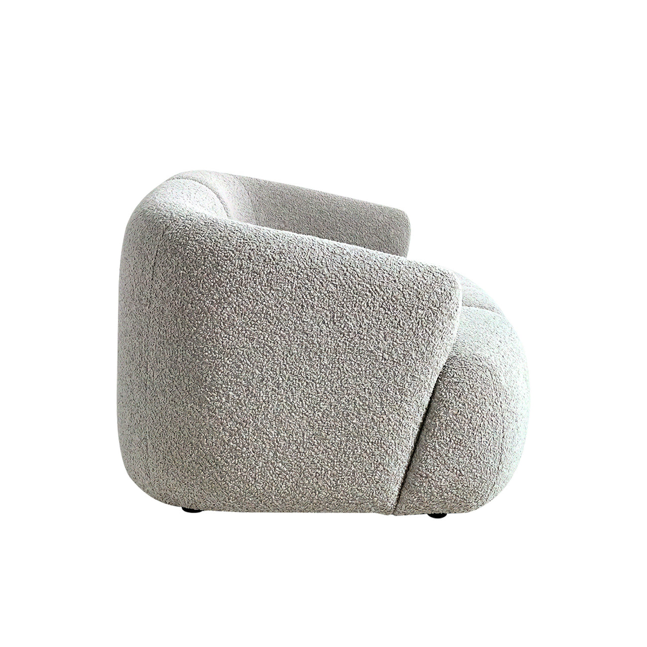 ZenLiving 3 Seater Sofa Boucle Grey