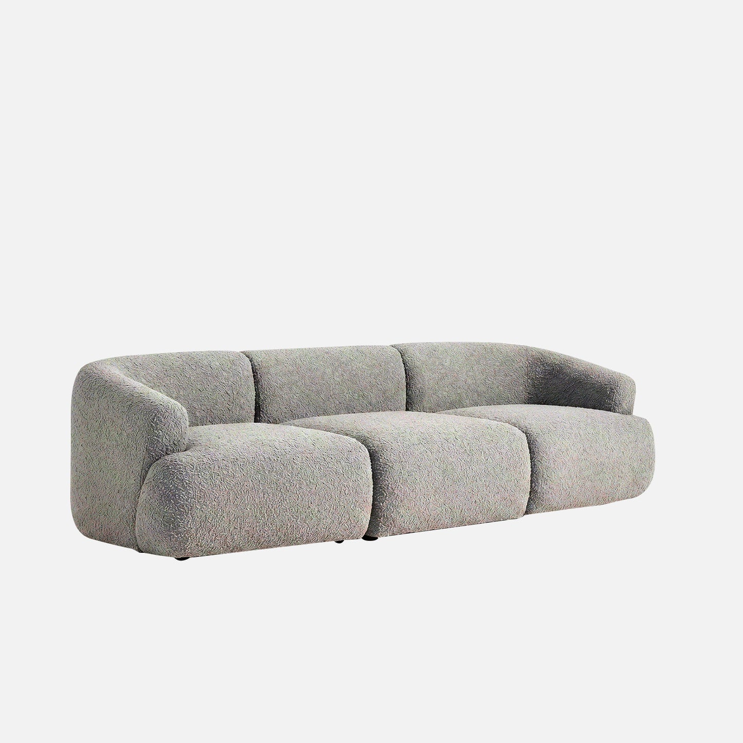 ZenLiving 3 Seater Sofa Boucle Grey