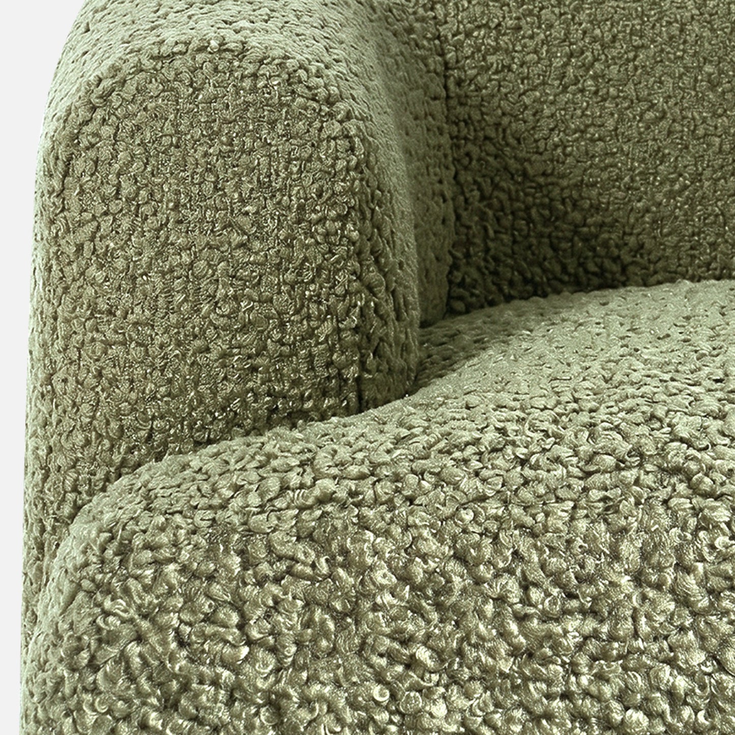 ZenLiving 3 Seater Sofa Boucle Green
