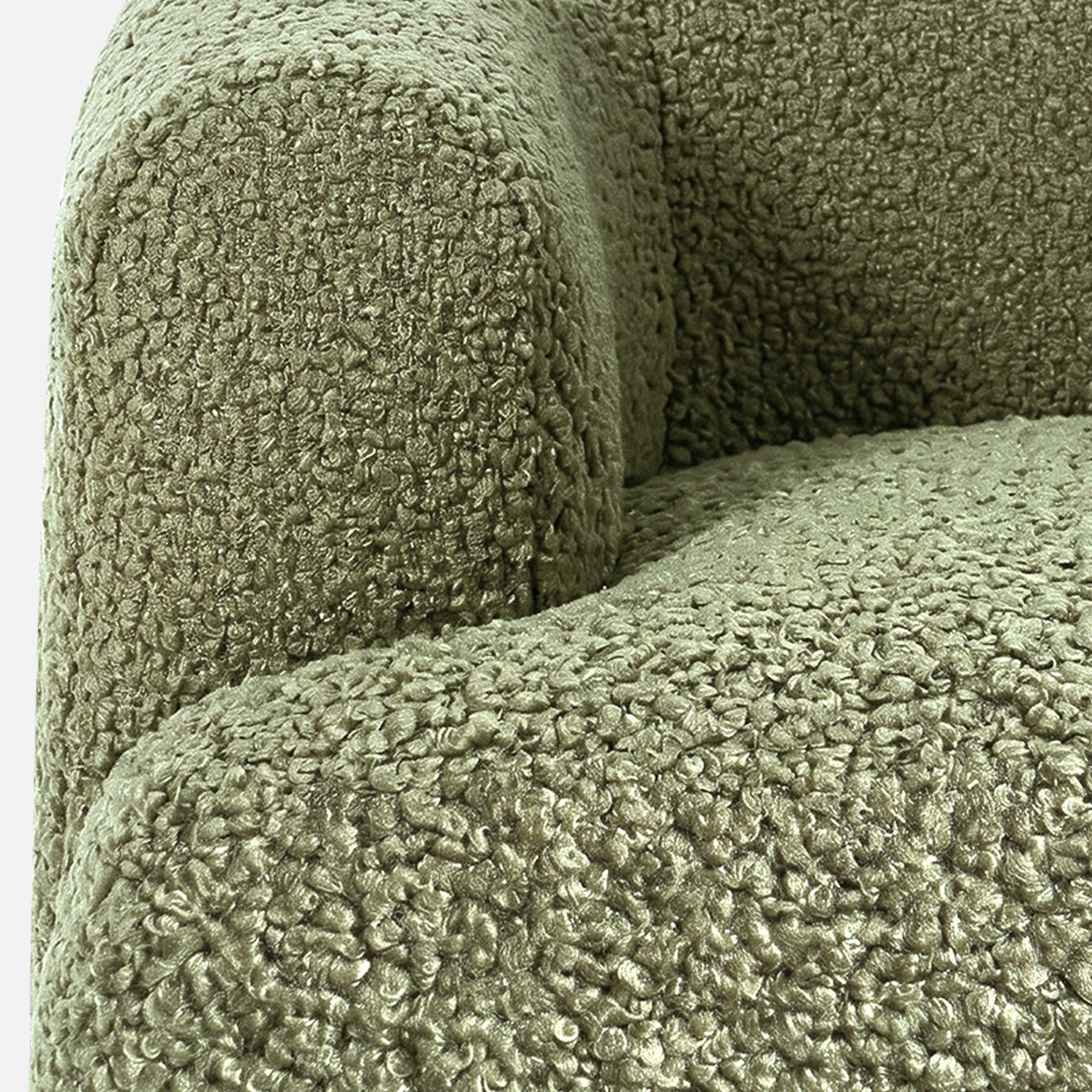 ZenLiving 3 Seater Sofa Boucle Green