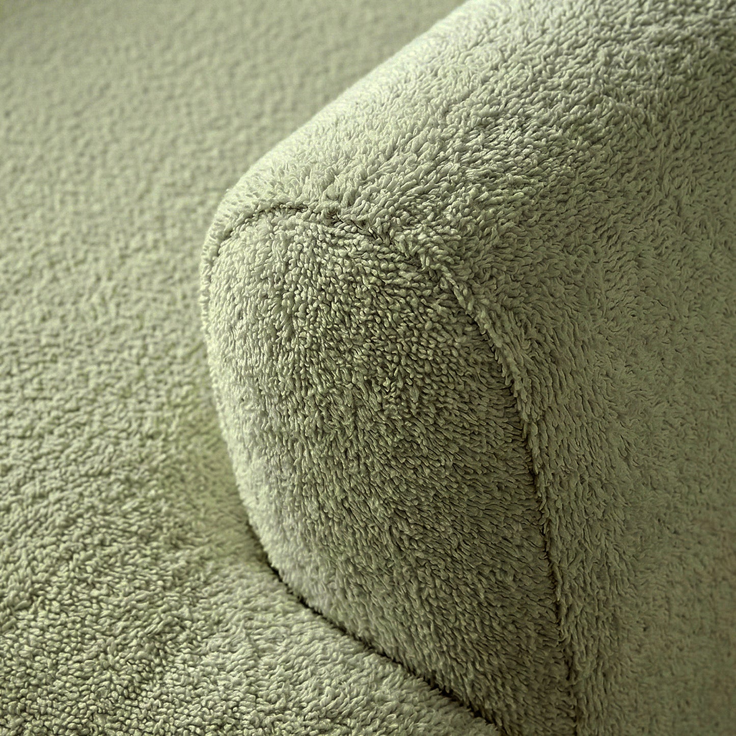 ZenLiving 3 Seater Sofa Boucle Green