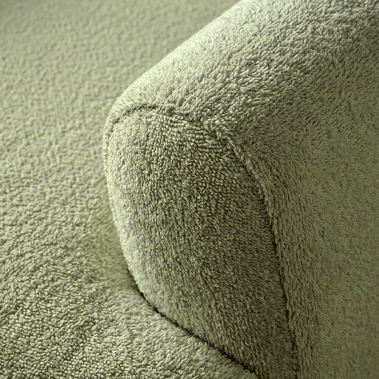 ZenLiving 3 Seater Sofa Boucle Green