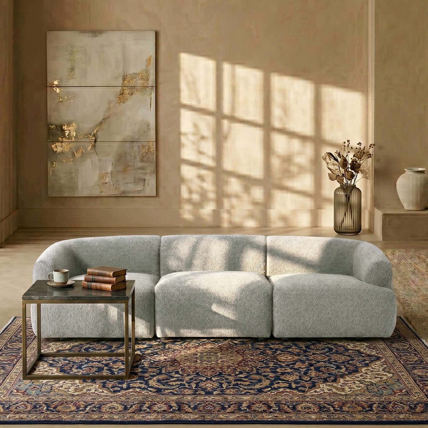 ZenLiving 3 Seater Sofa Chic Grey