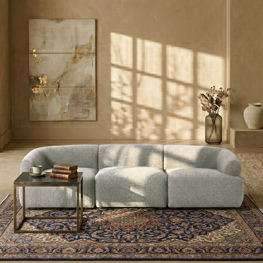 ZenLiving 3 Seater Sofa Chic Grey