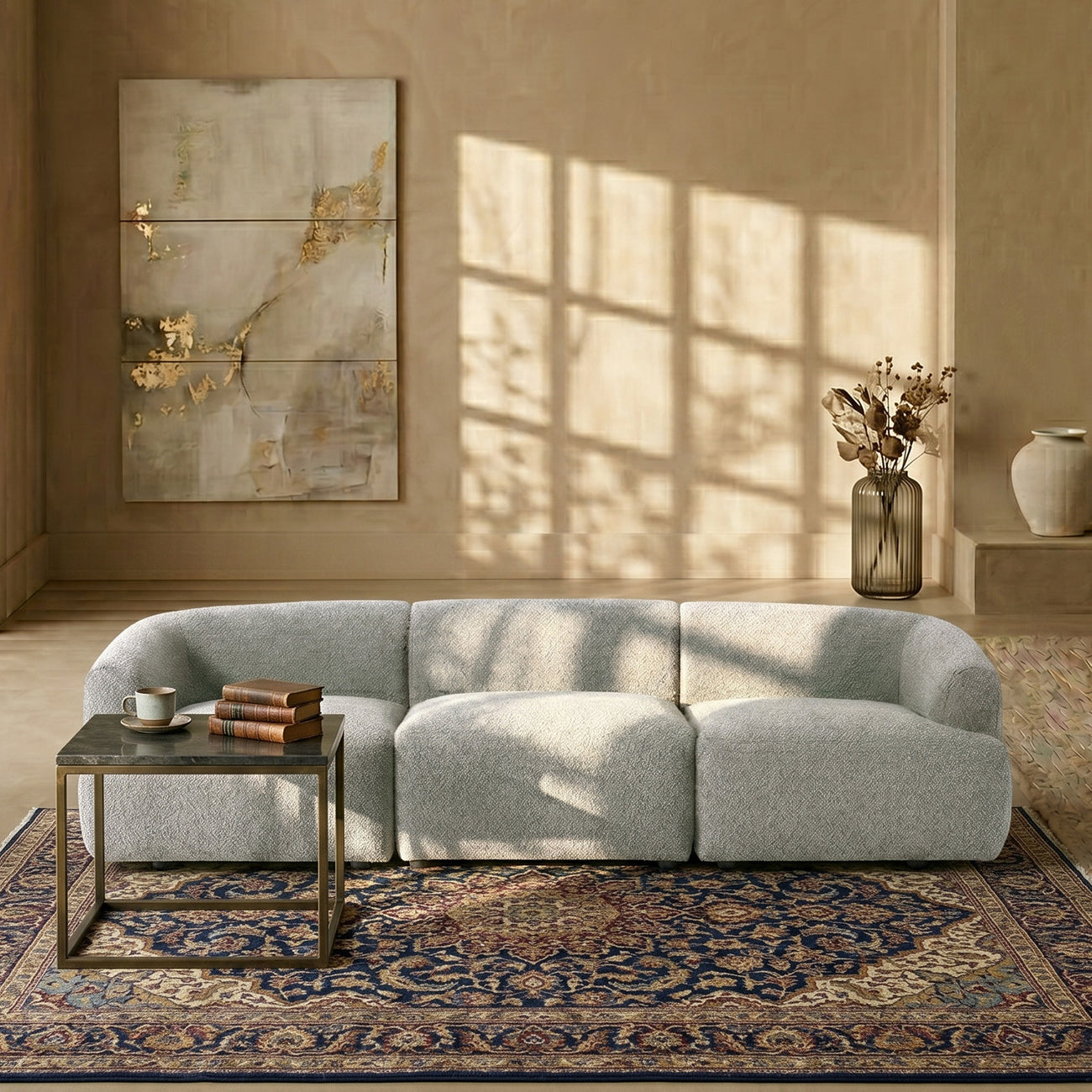 ZenLiving 3 Seater Sofa Chic Grey