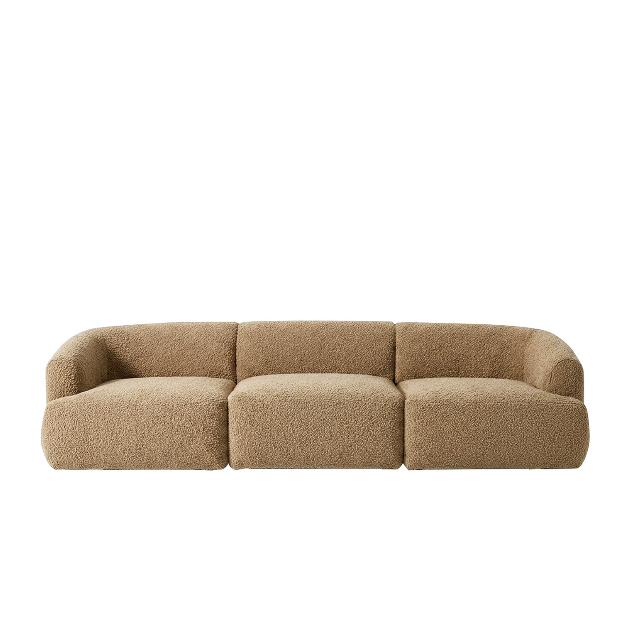 ZenLiving 3 Seater Sofa Boucle Tan