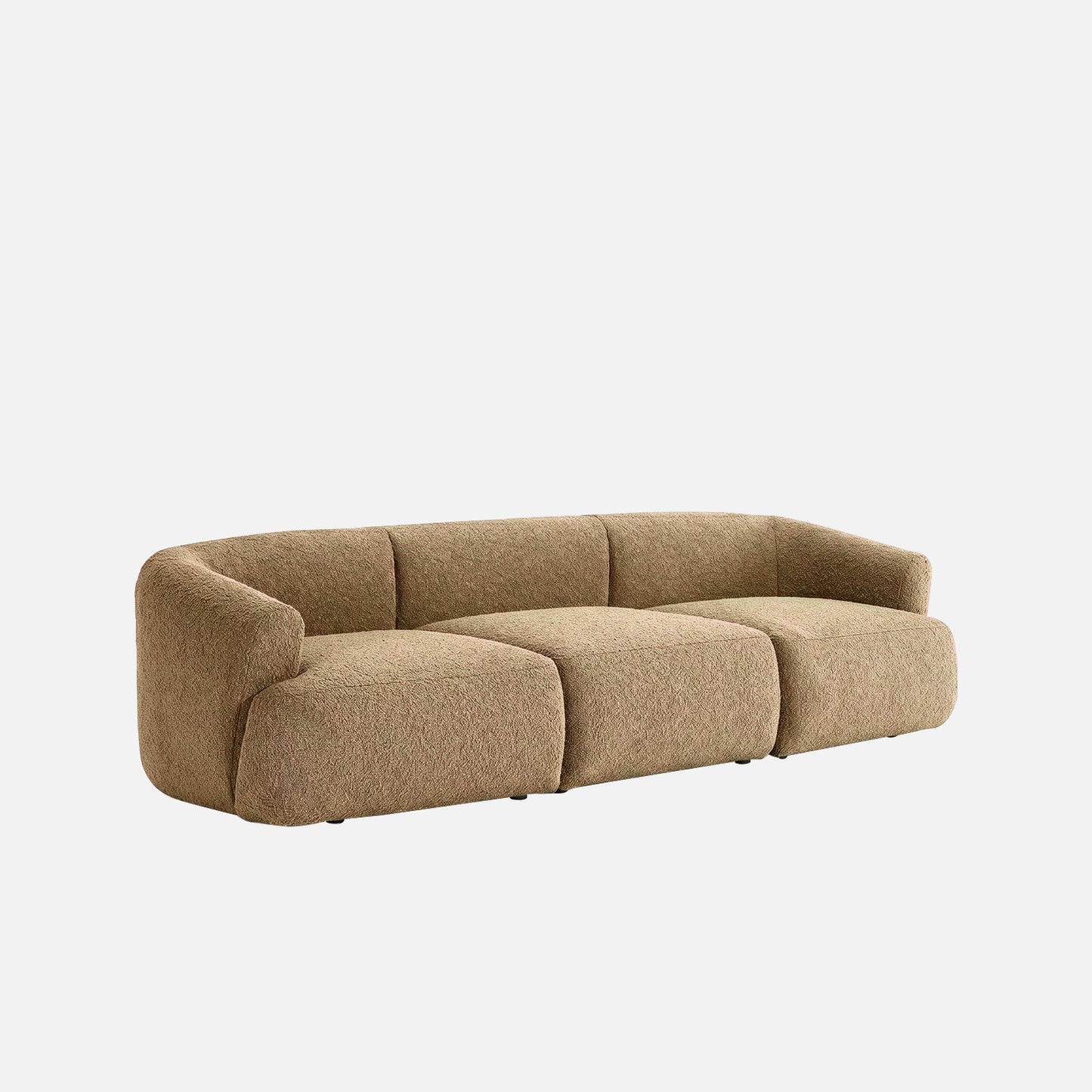 ZenLiving 3 Seater Sofa Boucle Tan