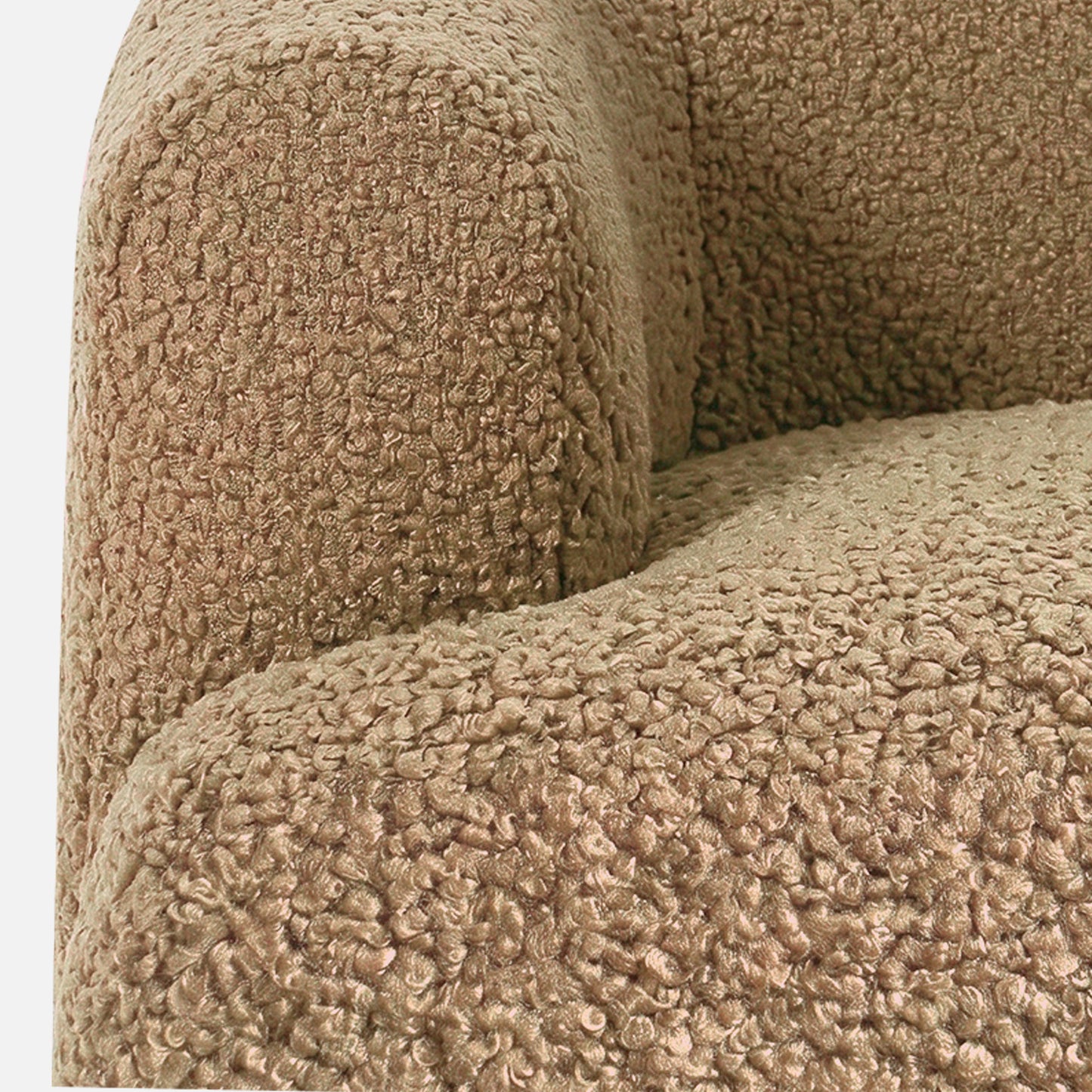 ZenLiving 3 Seater Sofa Boucle Tan