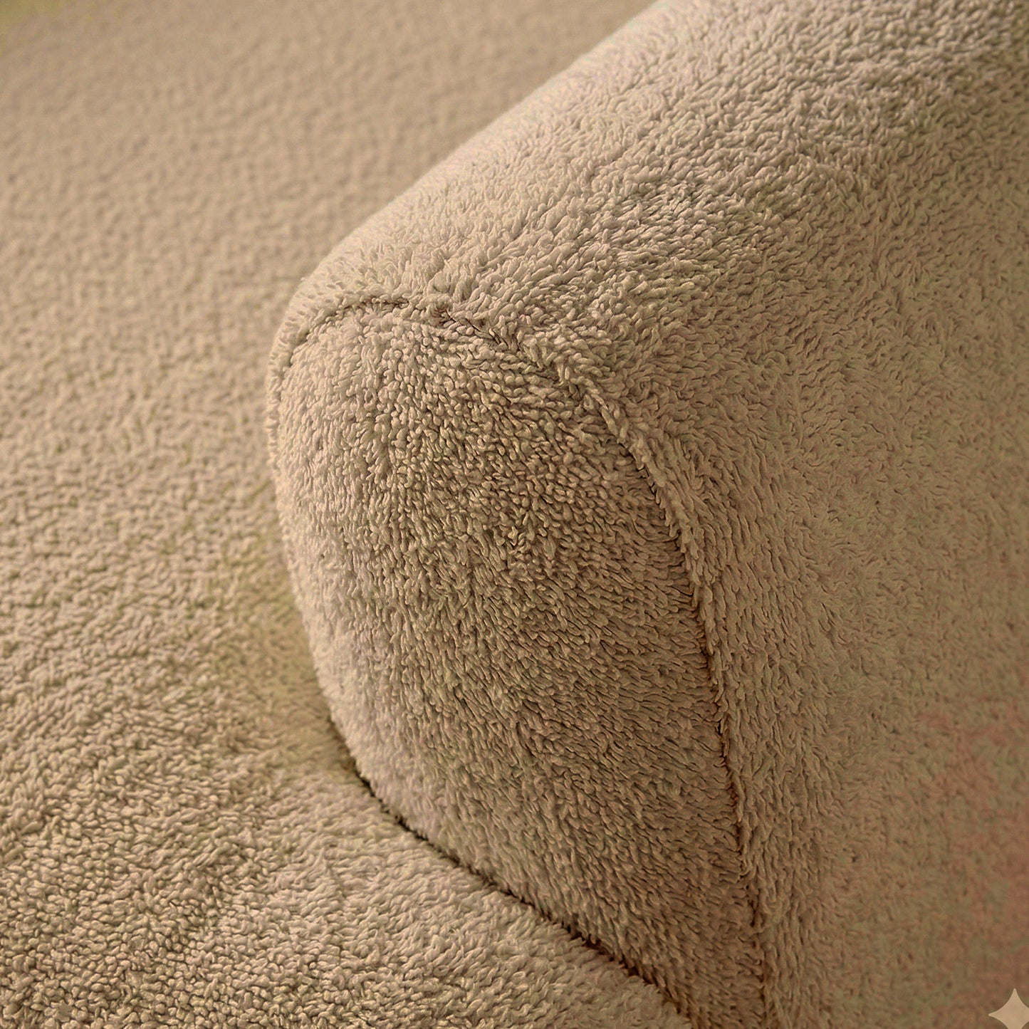 ZenLiving 3 Seater Sofa Boucle Tan