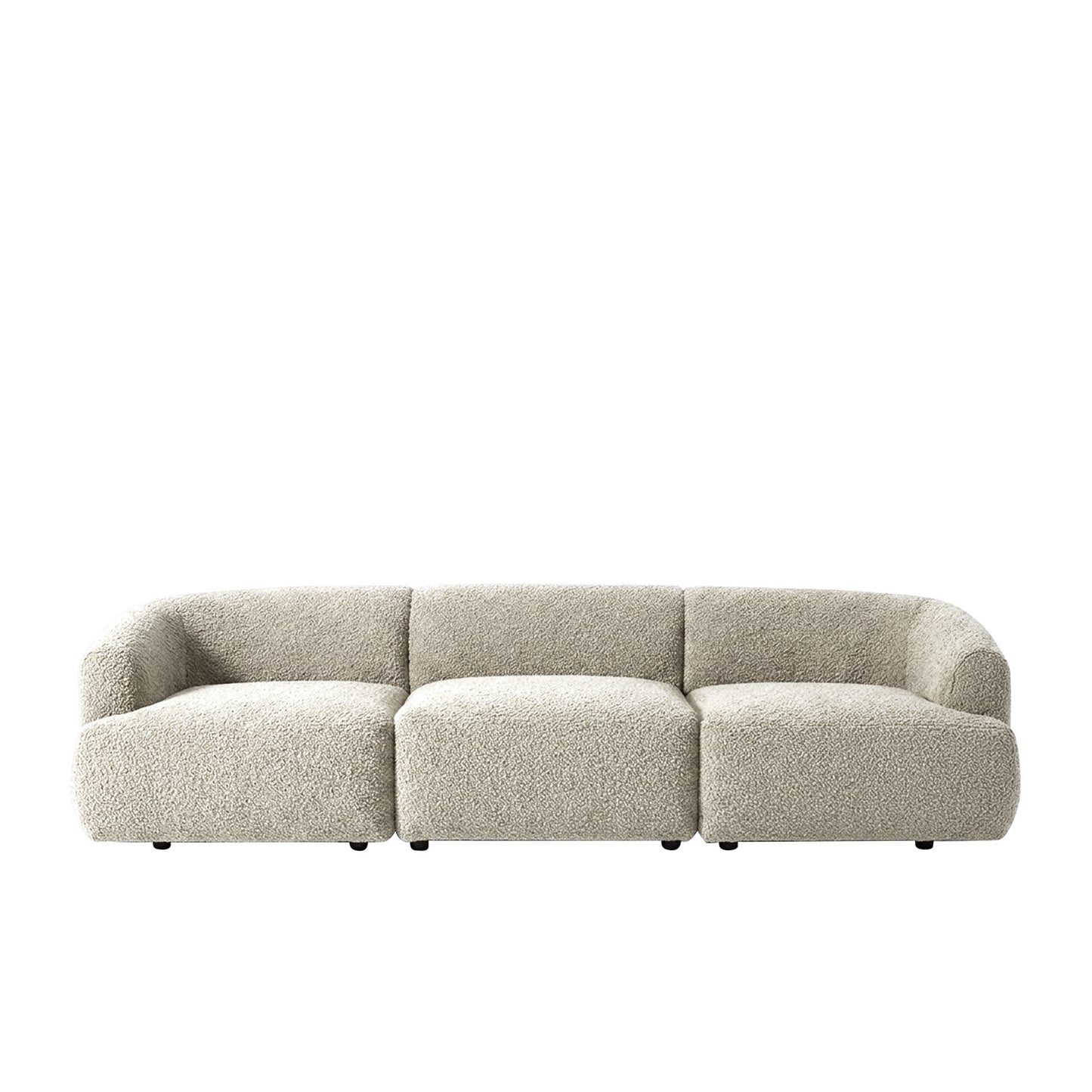 ZenLiving 3 Seater Sofa Boucle Creme