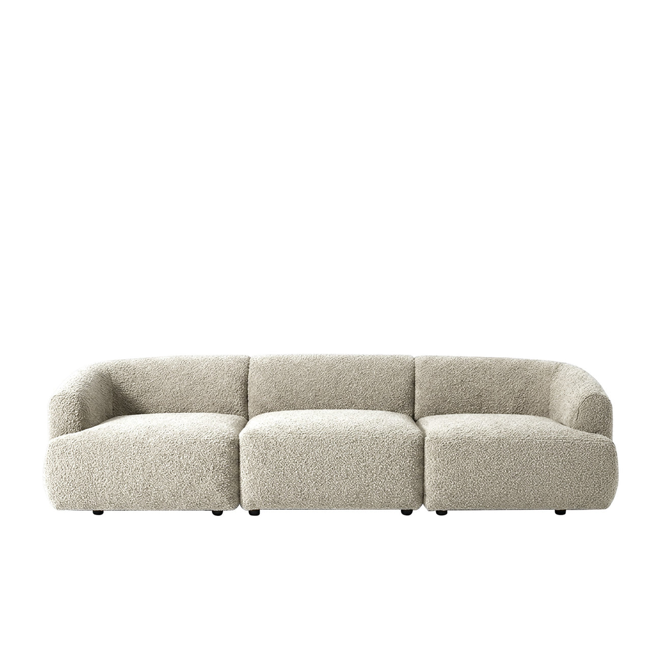 ZenLiving 3 Seater Sofa Boucle Creme