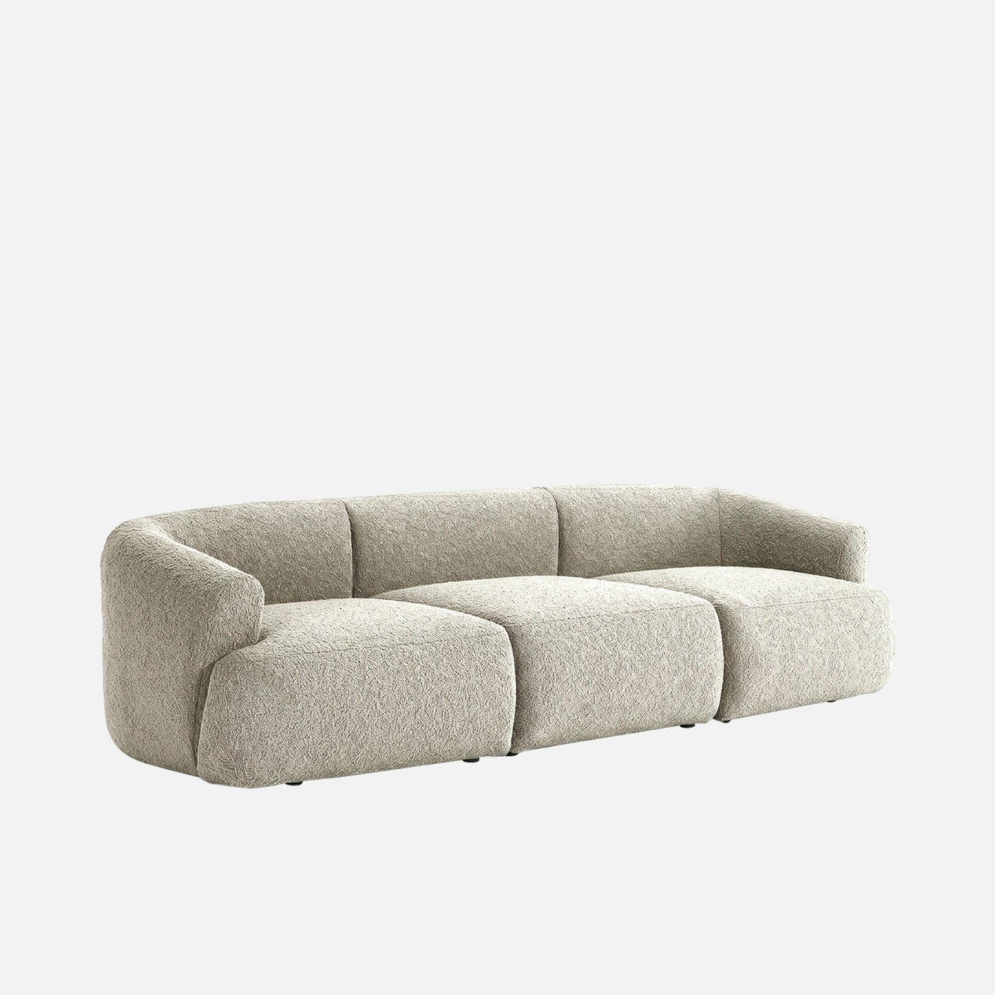 ZenLiving 3 Seater Sofa Boucle Creme