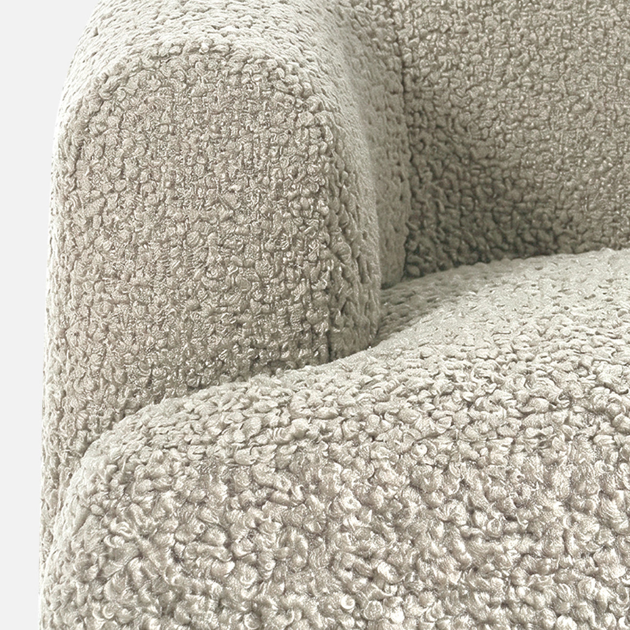 ZenLiving 3 Seater Sofa Boucle Creme