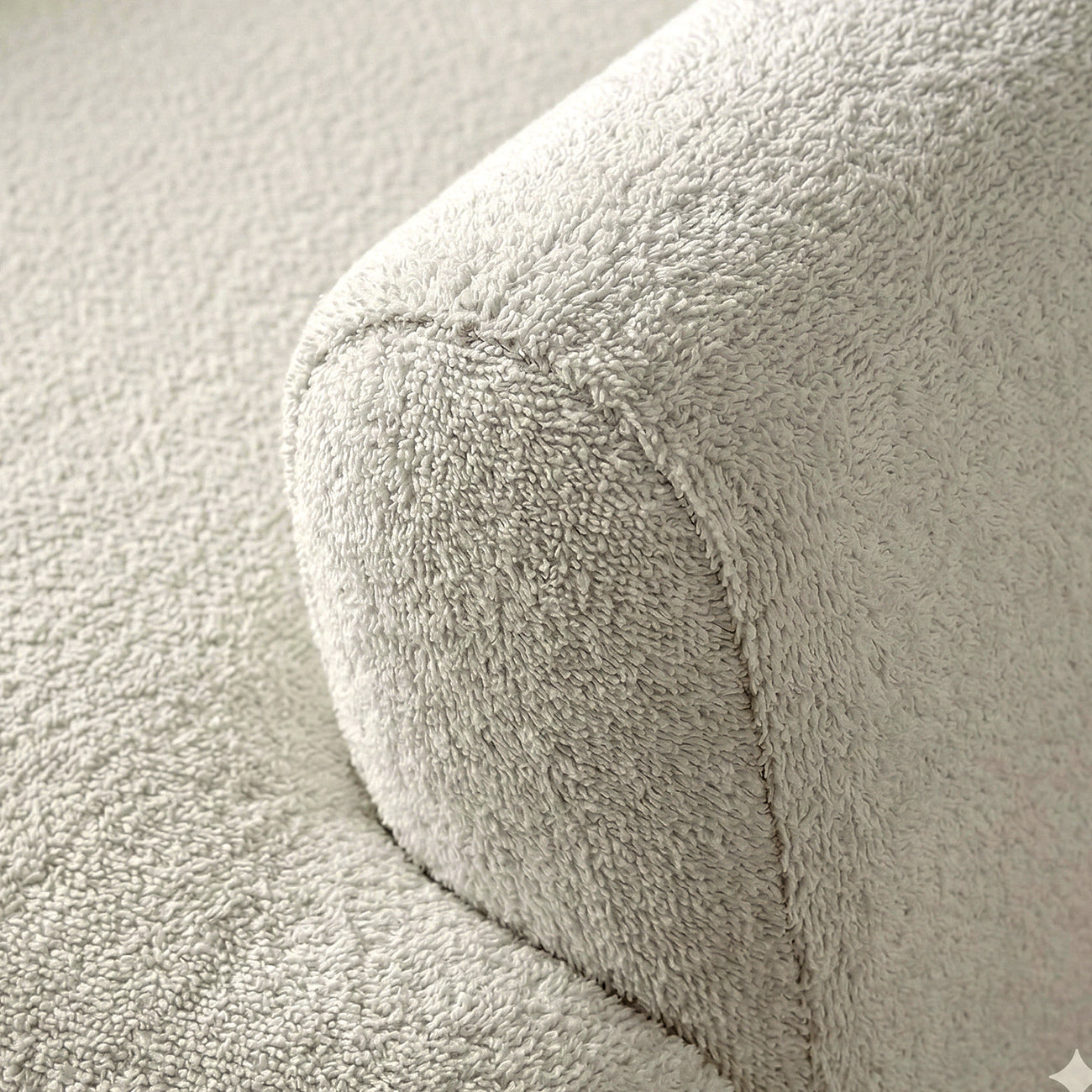ZenLiving 3 Seater Sofa Boucle Creme