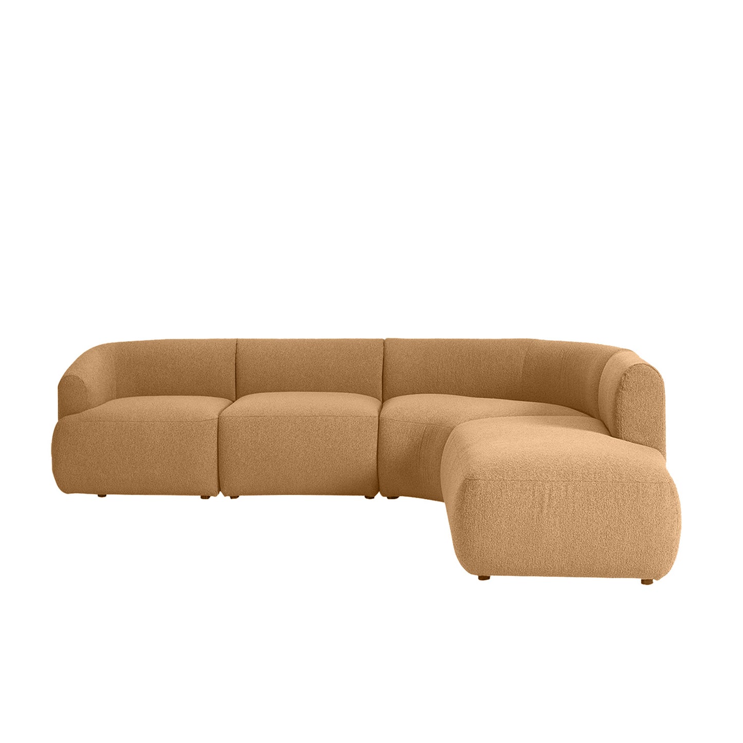 ZenLiving 5 Seater Sofa Boucle Honey Beige