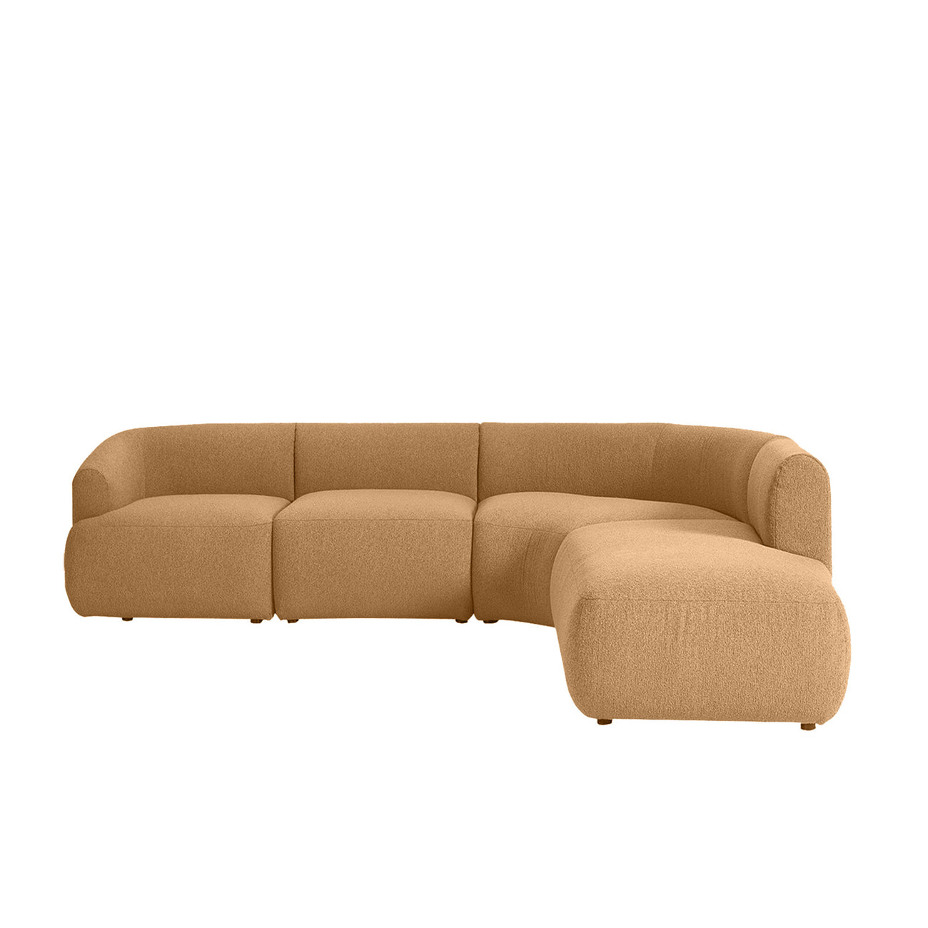 ZenLiving 5 Seater Sofa Boucle Honey Beige