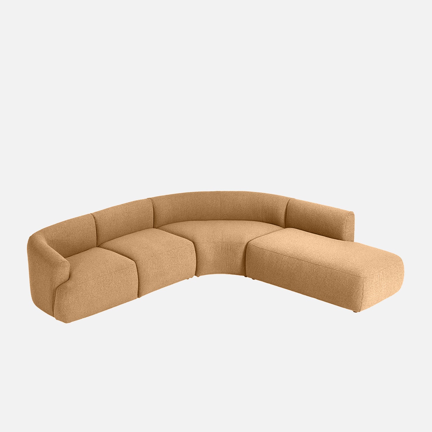 ZenLiving 5 Seater Sofa Boucle Honey Beige