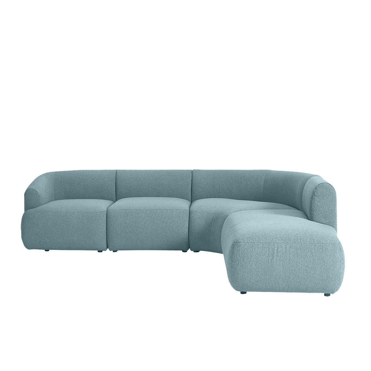 ZenLiving 5 Seater Sofa Boucle Blue