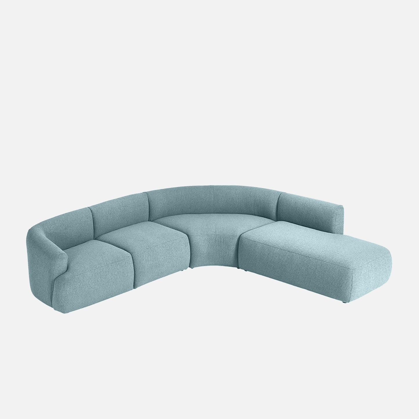 ZenLiving 5 Seater Sofa Boucle Blue