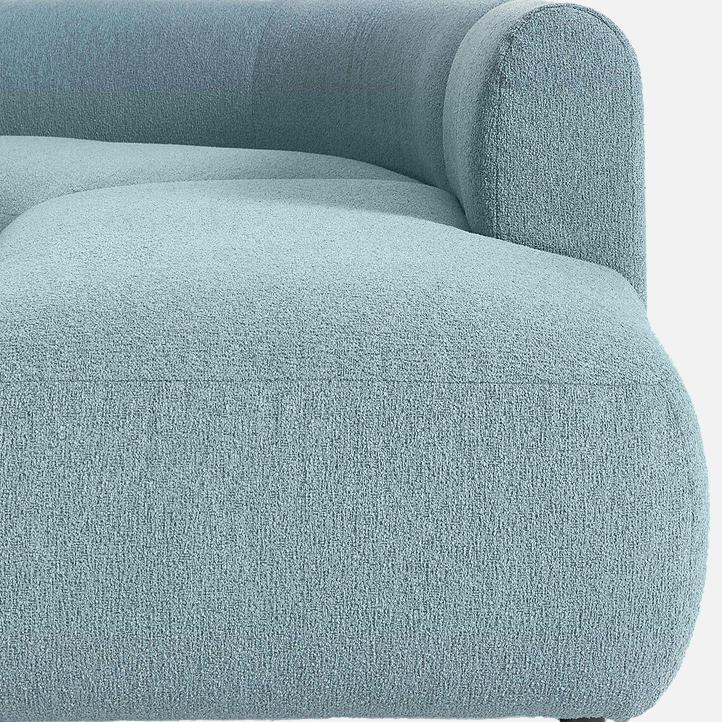 ZenLiving 5 Seater Sofa Boucle Blue