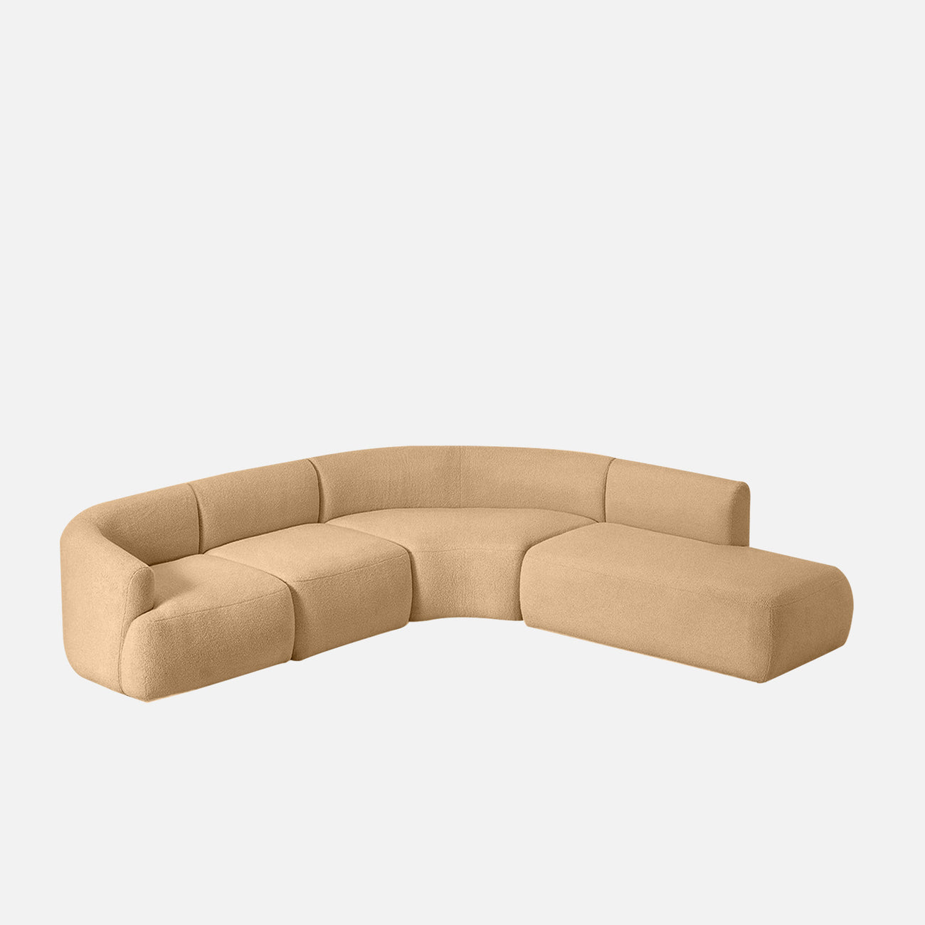 ZenLiving 5 Seater Sofa Boucle Creme