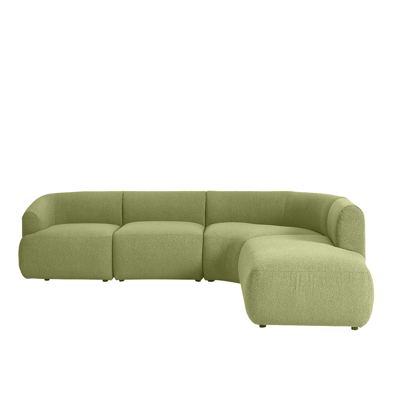 ZenLiving 5 Seater Sofa Boucle Green