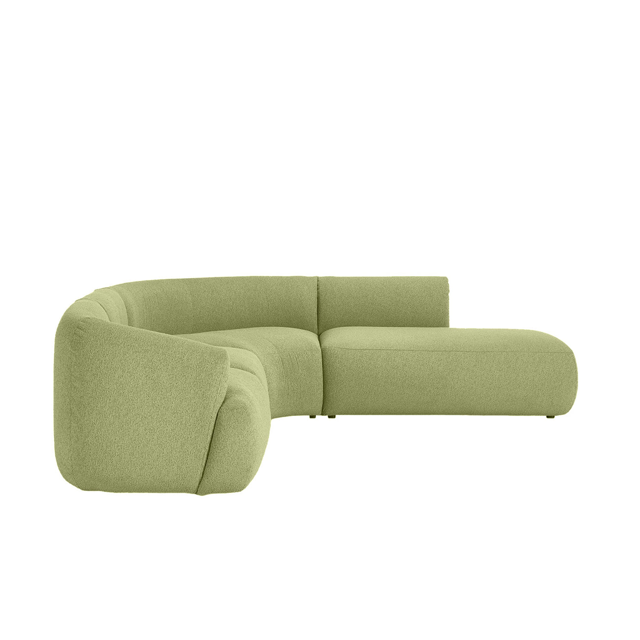 ZenLiving 5 Seater Sofa Boucle Green