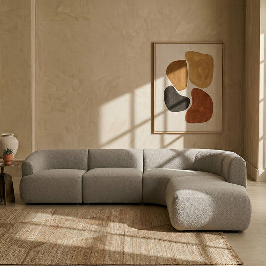ZenLiving 5 Seater Sofa Chic Grey