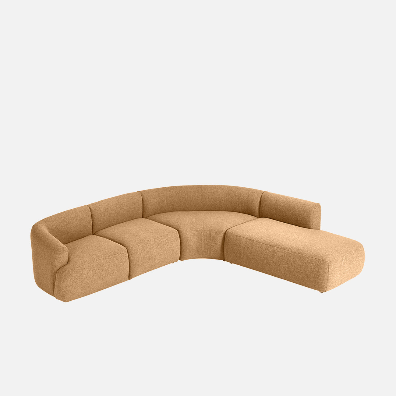 ZenLiving 5 Seater Sofa Boucle Tan
