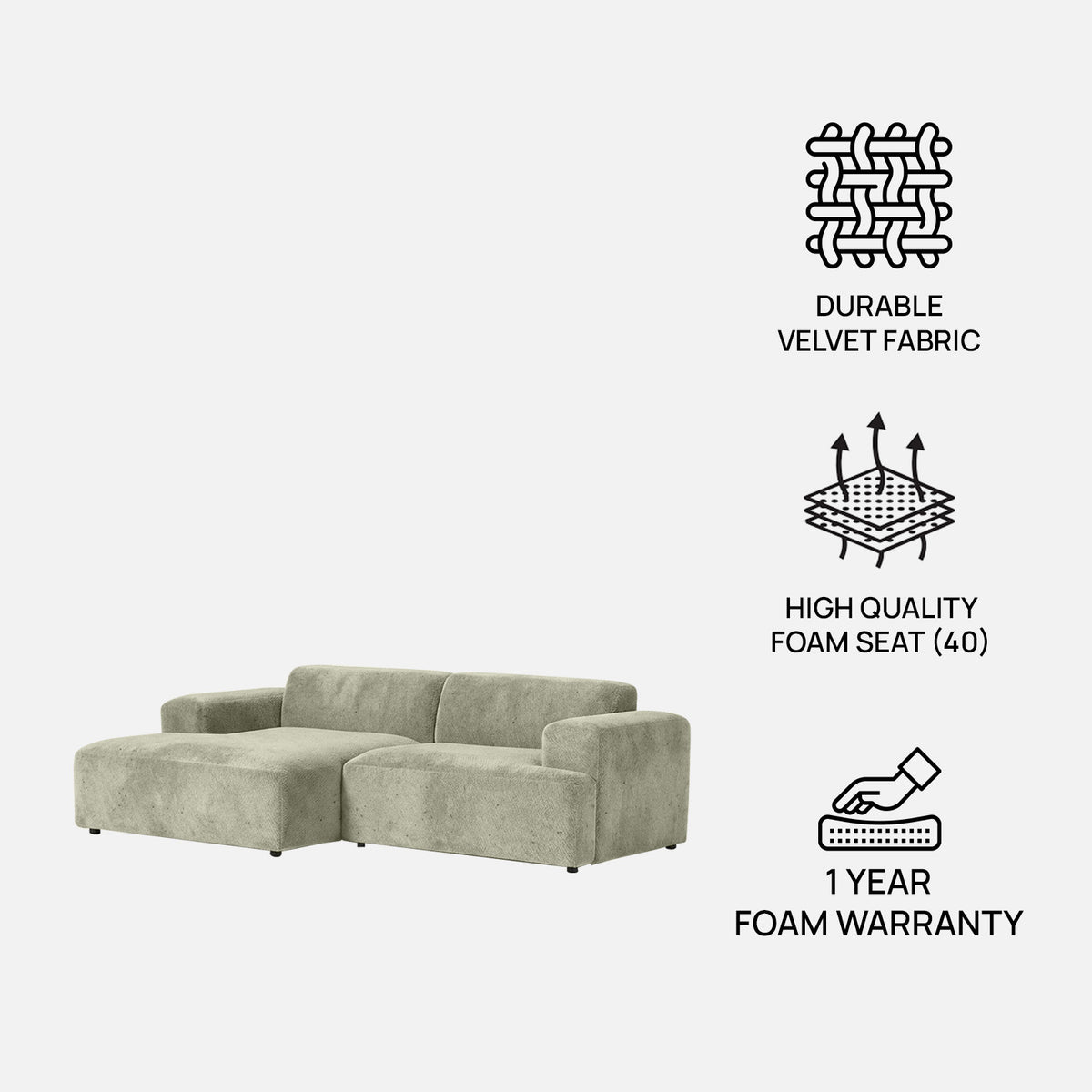 Sophisticated Comfort 2 Seater Sofa Creme
