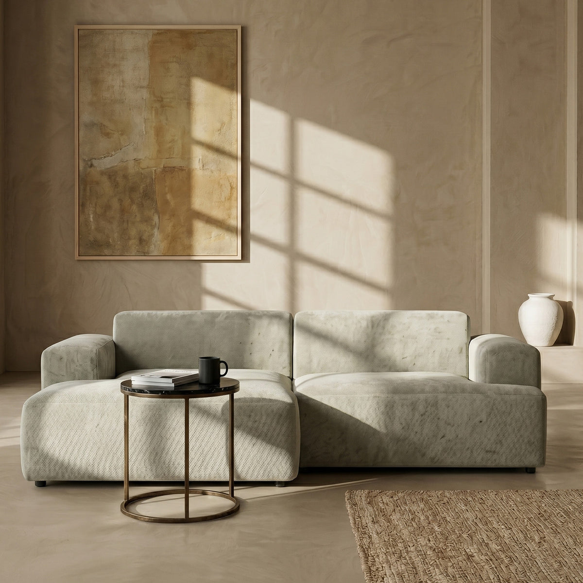 Sophisticated Comfort 2 Seater Sofa Creme