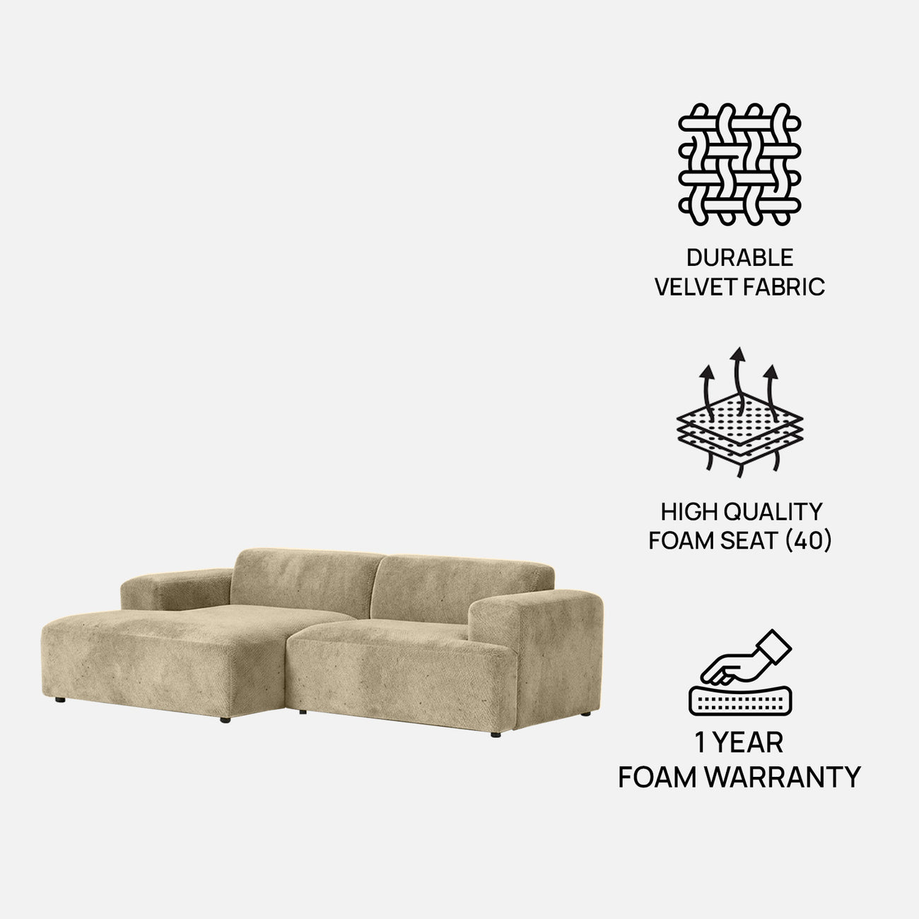 Sophisticated Comfort 2 Seater Sofa Mouse Grey