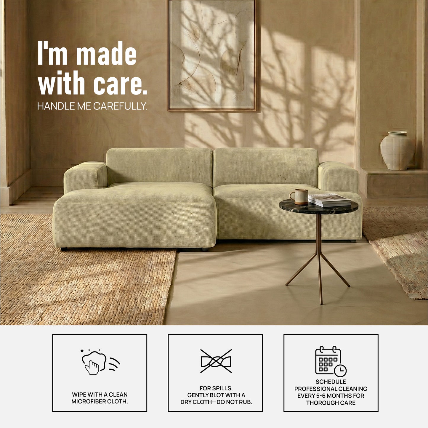Sophisticated Comfort 2 Seater Sofa Warm Taupe