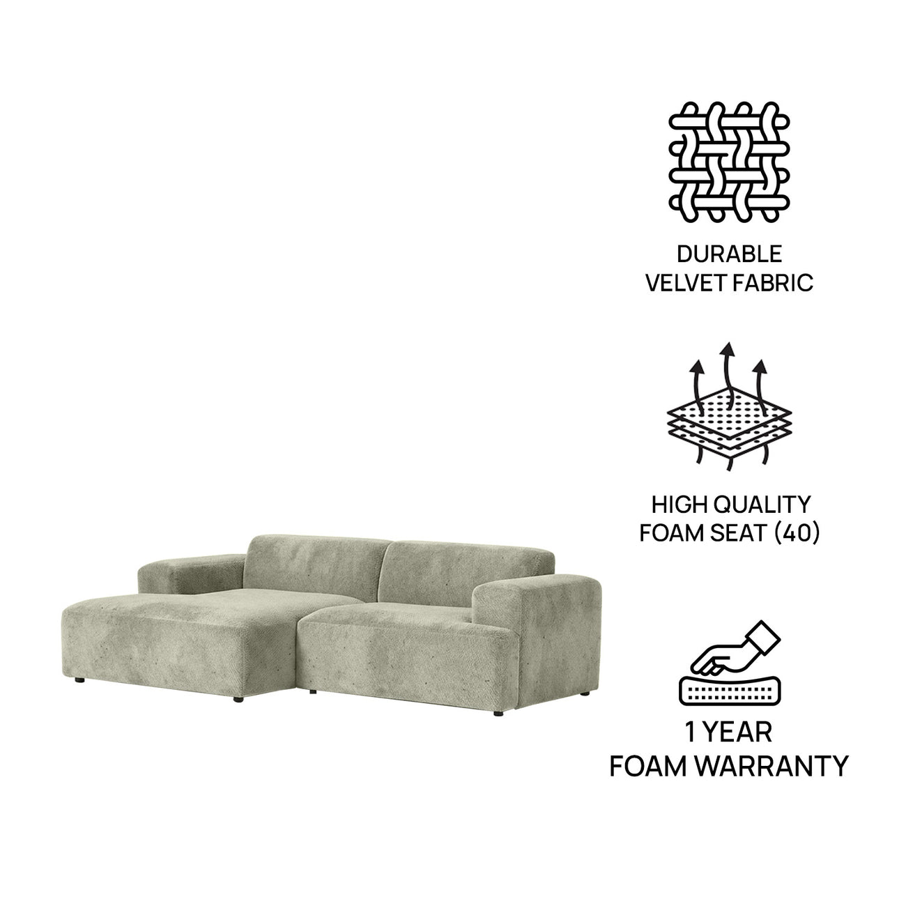 Sophisticated Comfort 2 Seater Sofa Grey