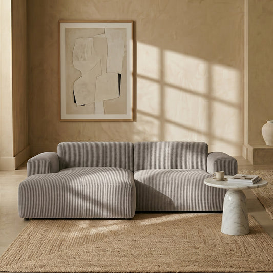 Sophisticated Comfort Corduroy 2 Seater Sofa Grey