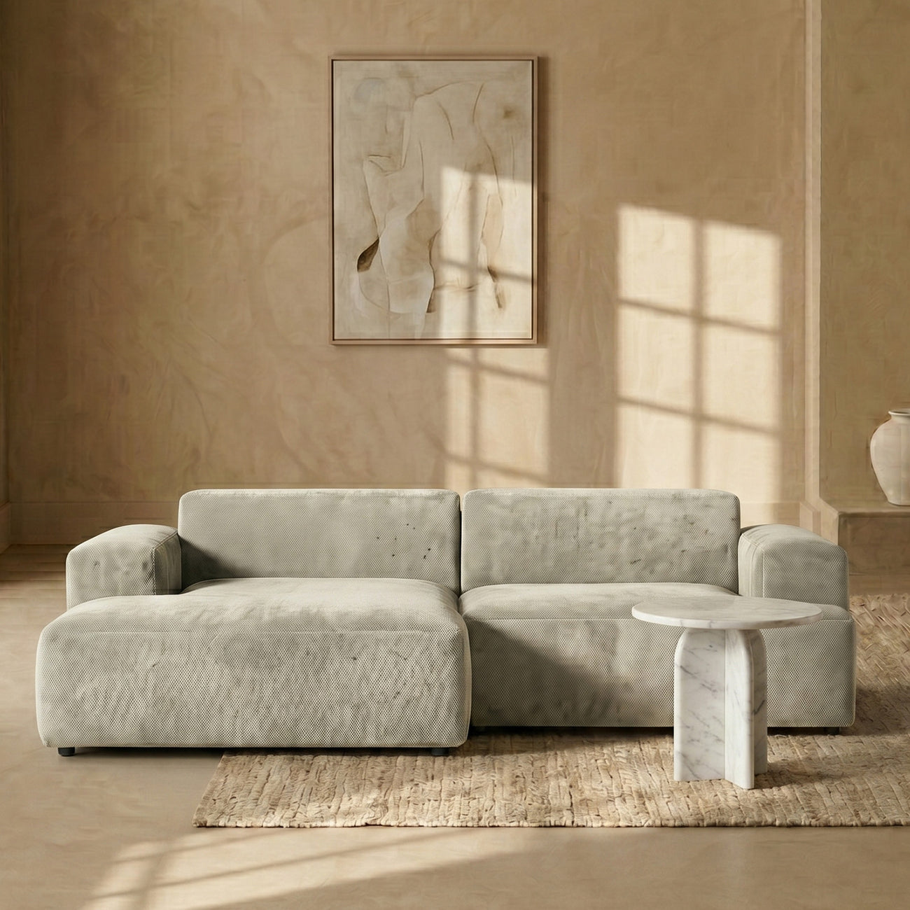 Sophisticated Comfort 2 Seater Sofa Light Grey