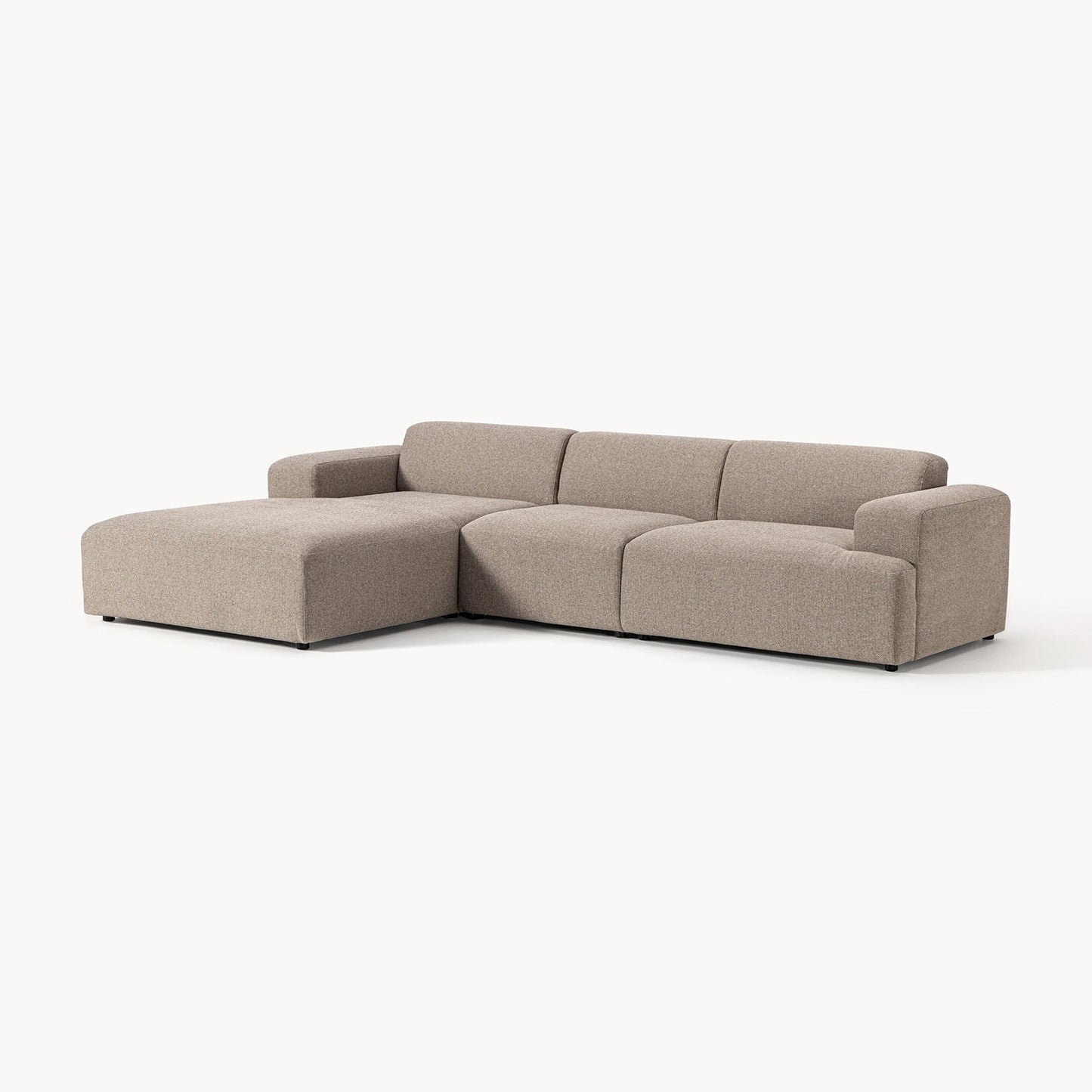 Sophisticated Comfort 3 Seater L Shaped Sofa Beige
