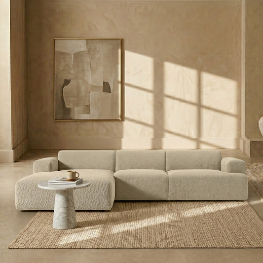 Sophisticated Comfort 3 Seater L Shaped Sofa Warm Taupe founder’s pick