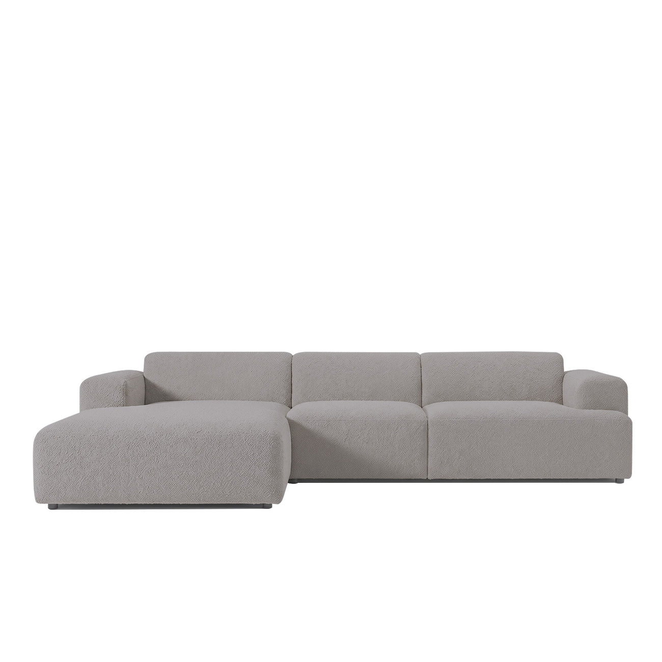 Sophisticated Comfort 3 Seater L Shaped Sofa Dark Grey