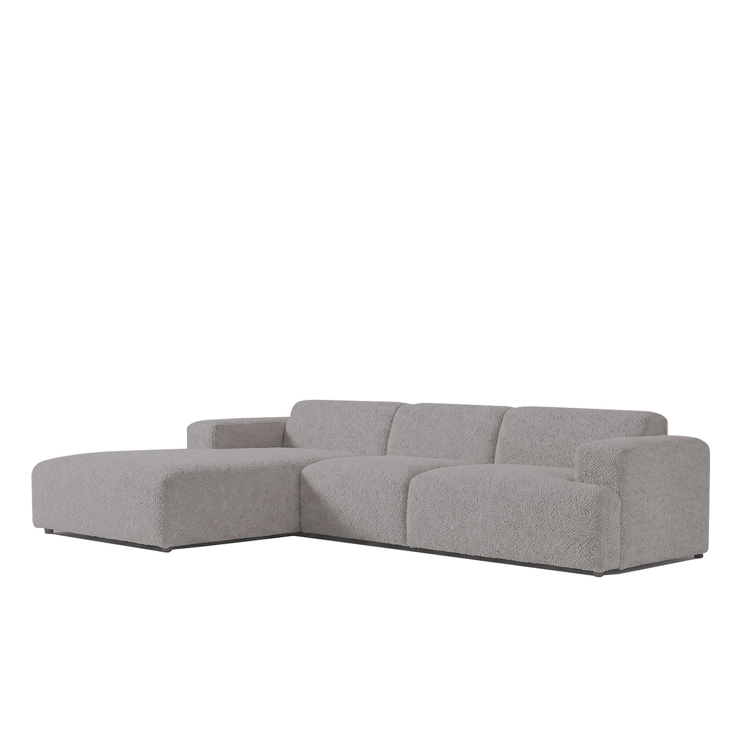 Sophisticated Comfort 3 Seater L Shaped Sofa Dark Grey