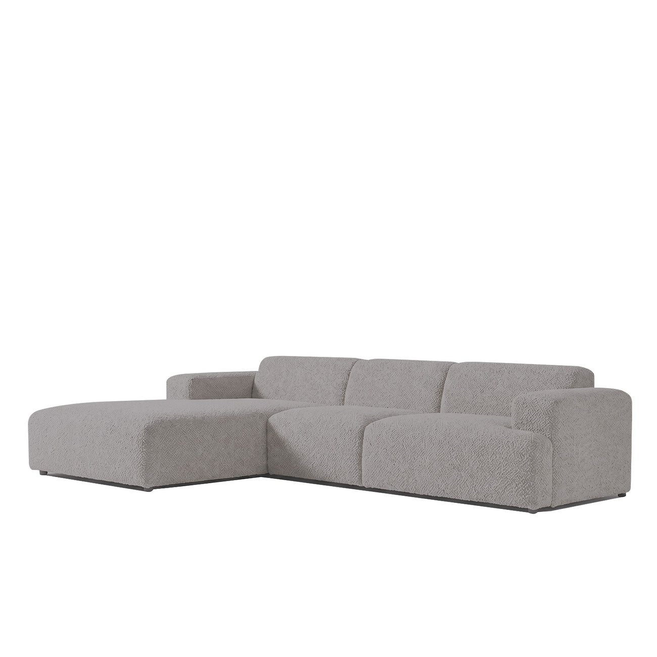 Sophisticated Comfort 3 Seater L Shaped Sofa Dark Grey