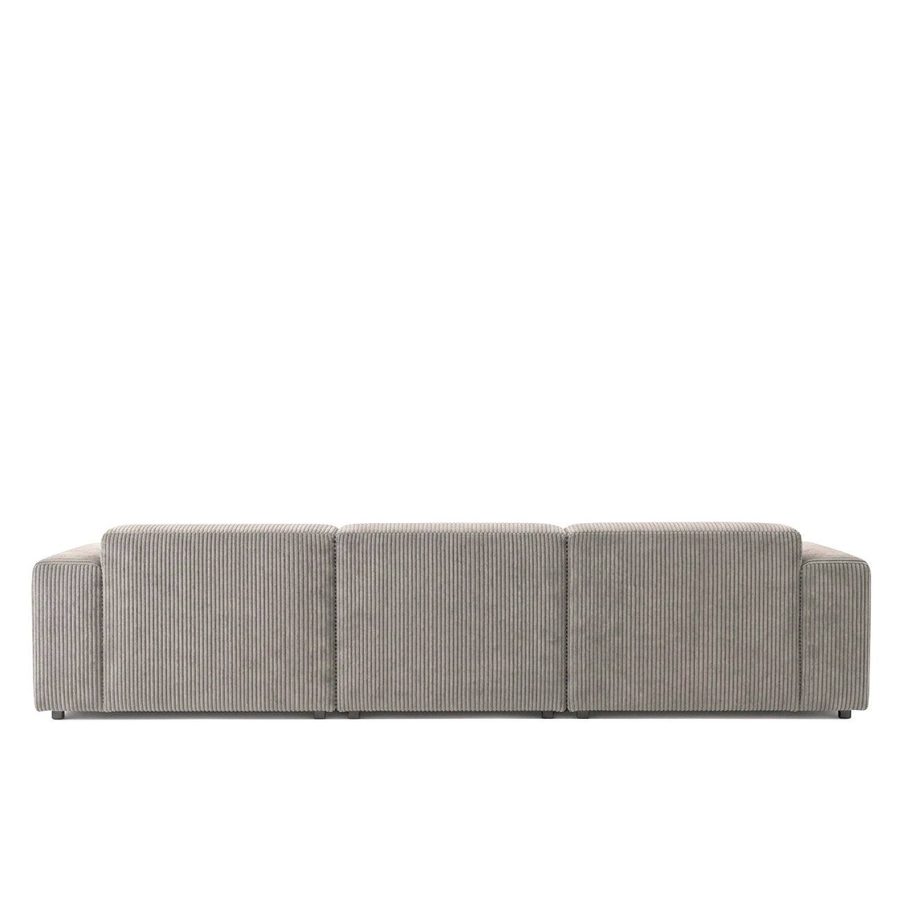 Sophisticated Comfort Corduroy 3 Seater L Shaped Sofa Corduroy Grey