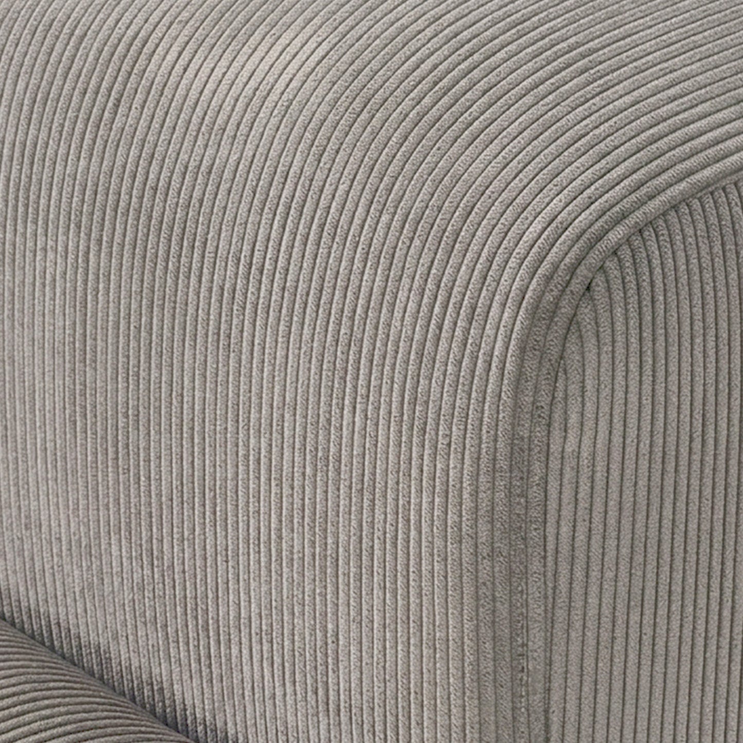 Sophisticated Comfort Corduroy 3 Seater L Shaped Sofa Corduroy Grey
