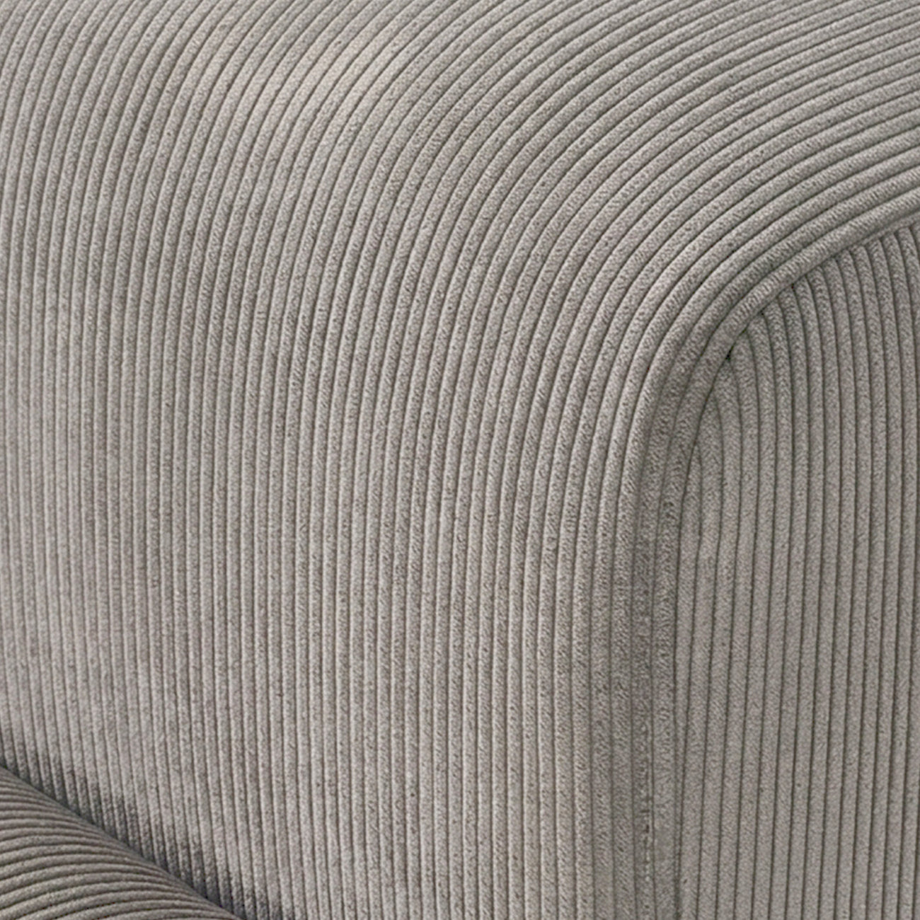 Sophisticated Comfort Corduroy 3 Seater L Shaped Sofa Corduroy Grey