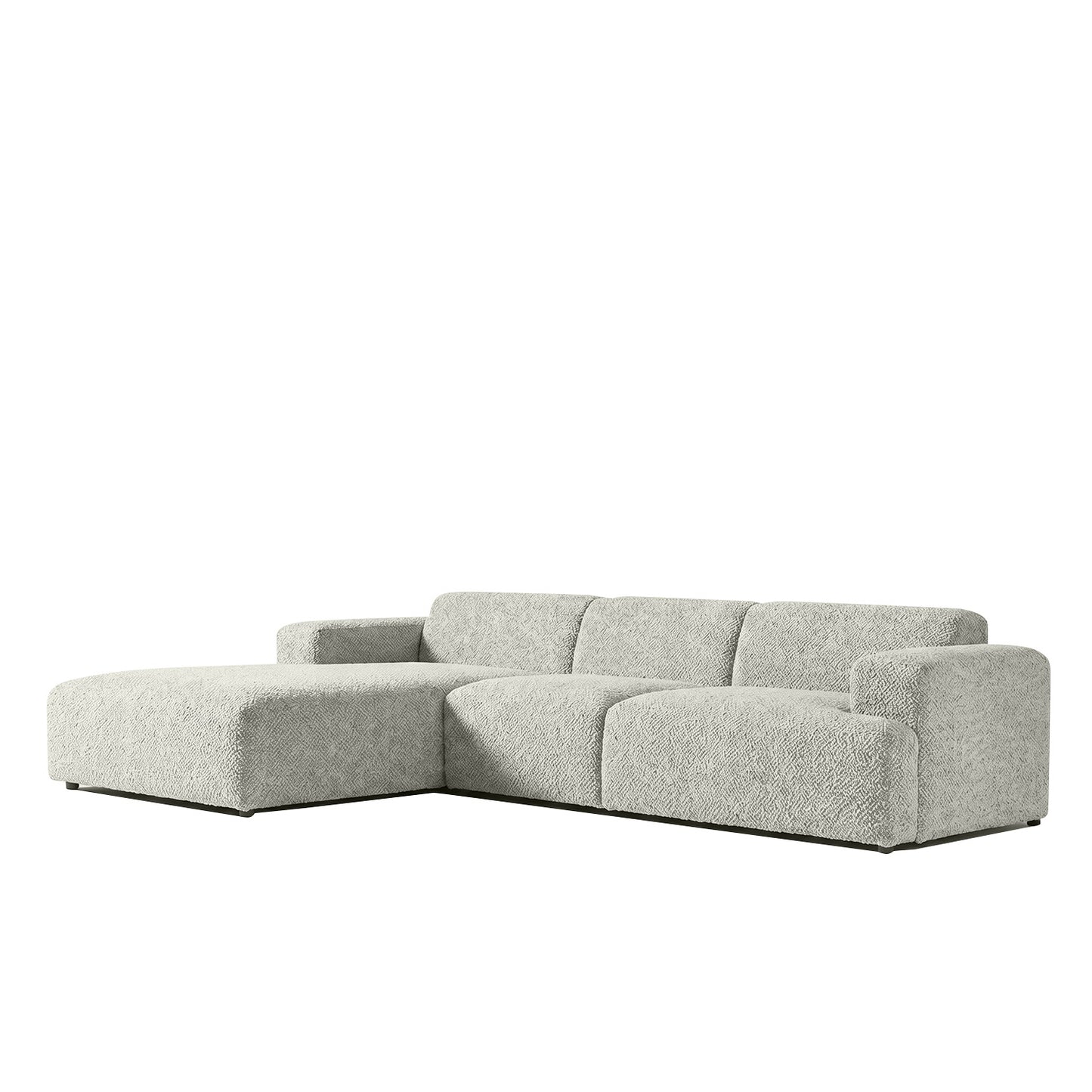 Sophisticated Comfort 3 Seater L Shaped Sofa Grey