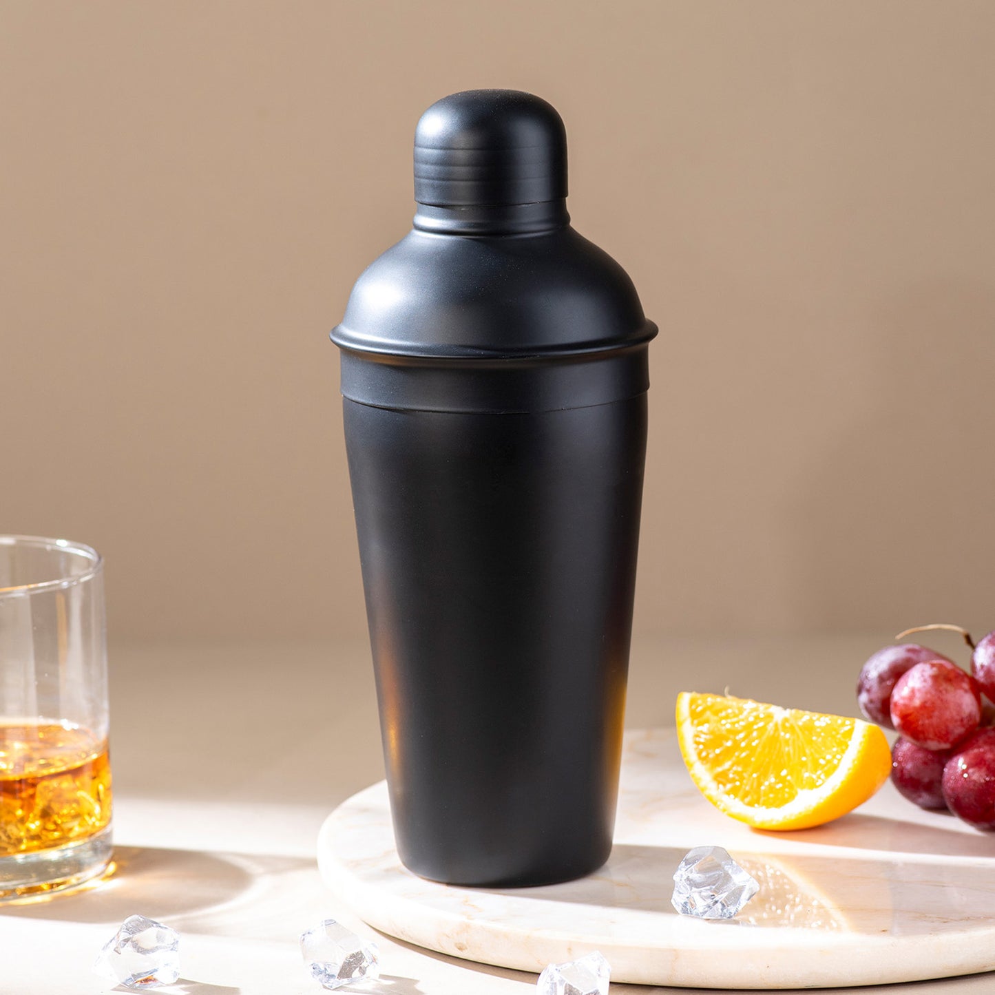 The Premium Cocktail Shaker Matte Black Stainless Steel