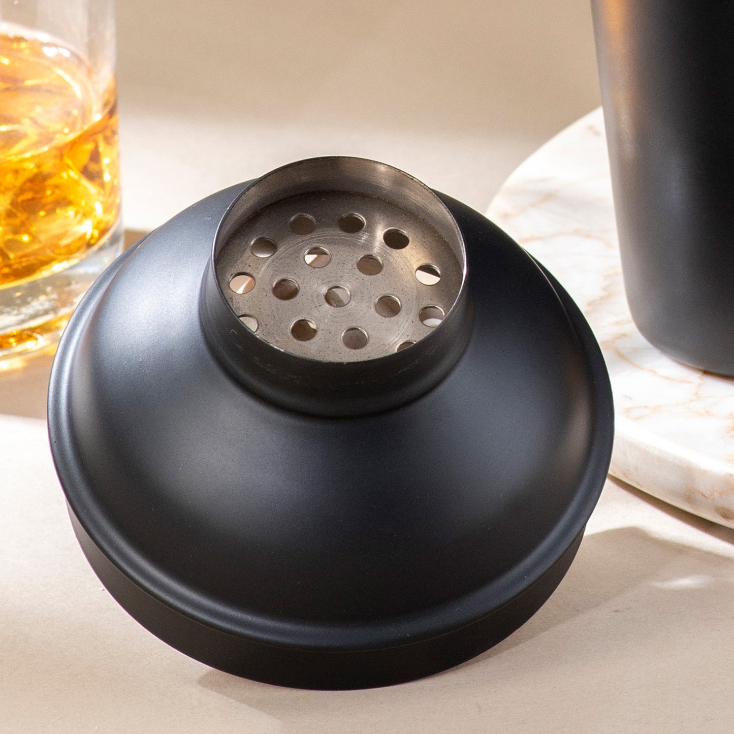 The Premium Cocktail Shaker Matte Black Stainless Steel