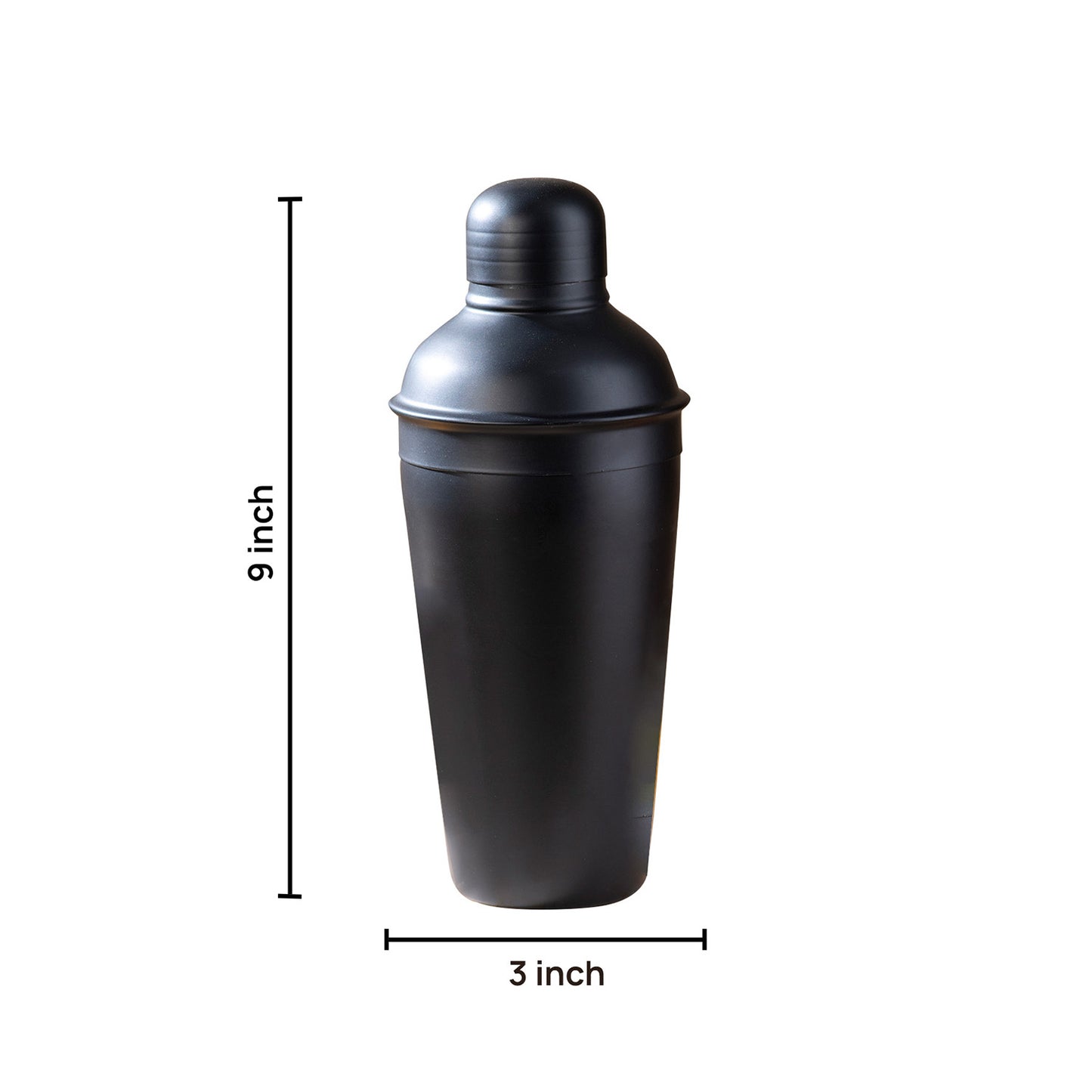 The Premium Cocktail Shaker Matte Black Stainless Steel